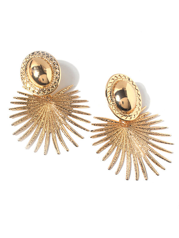 Boucles d'oreilles pendantes géométriques couleur unie