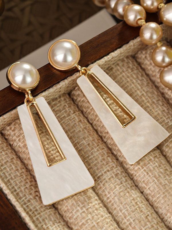Boucles d'oreilles pendantes géométriques