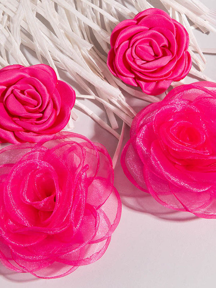 Boucles d'oreilles pendantes en forme de fleur