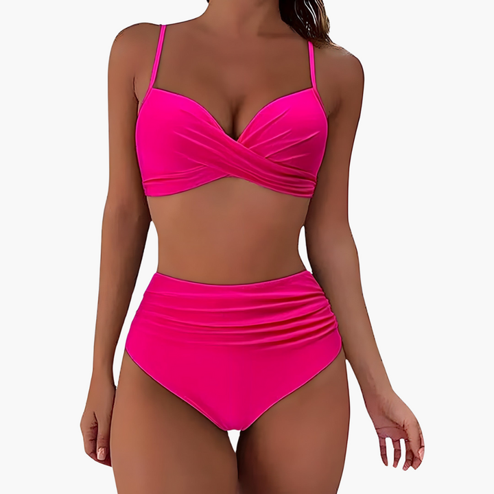 Ensemble de bikini pour femmes - avec taille haute et bretelles réglables