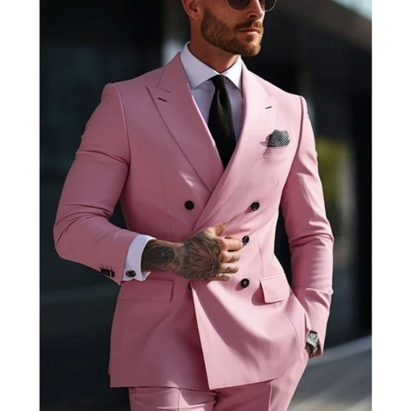 Costume de mariage pour homme à double boutonnage avec six boutons | Élégant