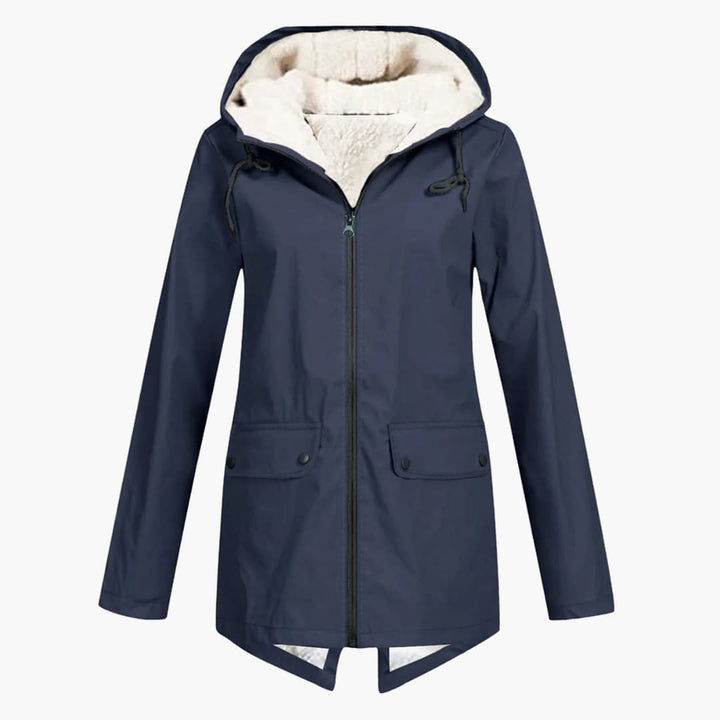 Trench-coat déperlant avec capuche pour femmes
