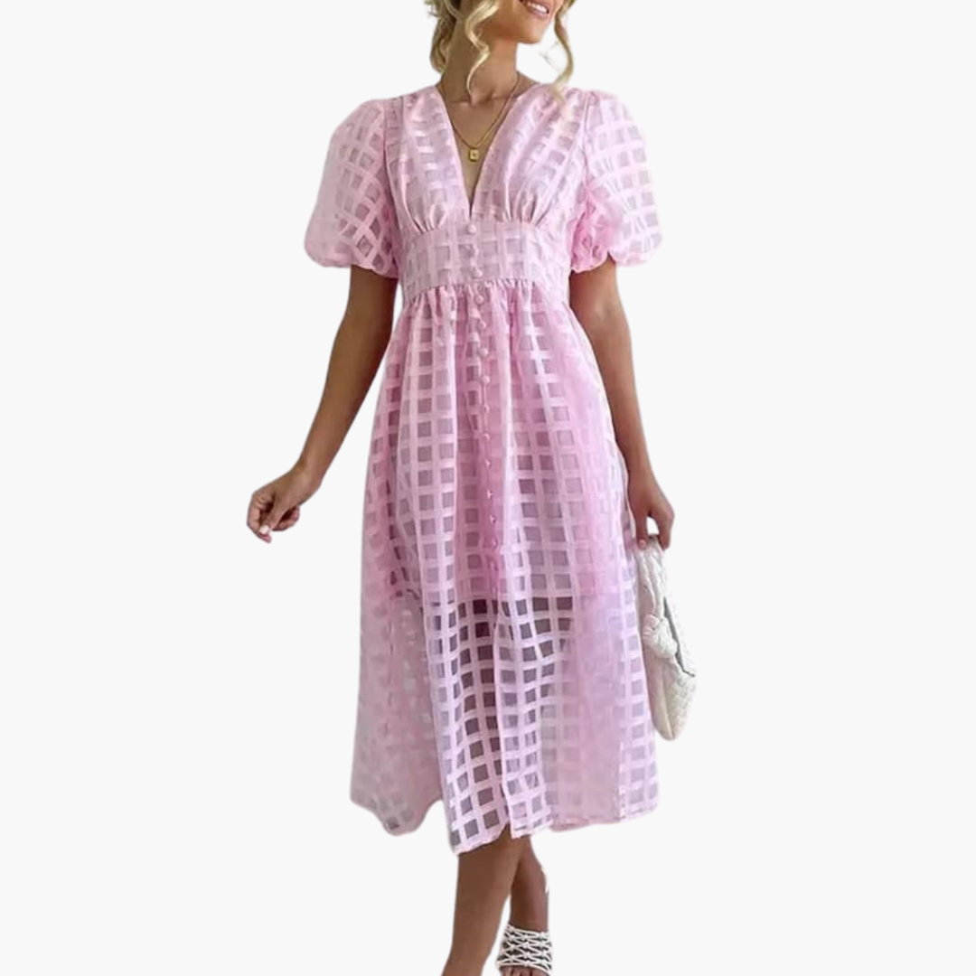 Robe midi élégante pour femmes - Robe chic d'été
