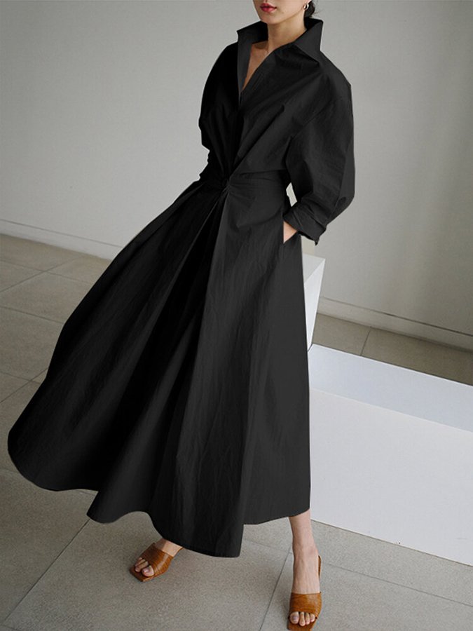 Henley | Robe Maxi Drapée