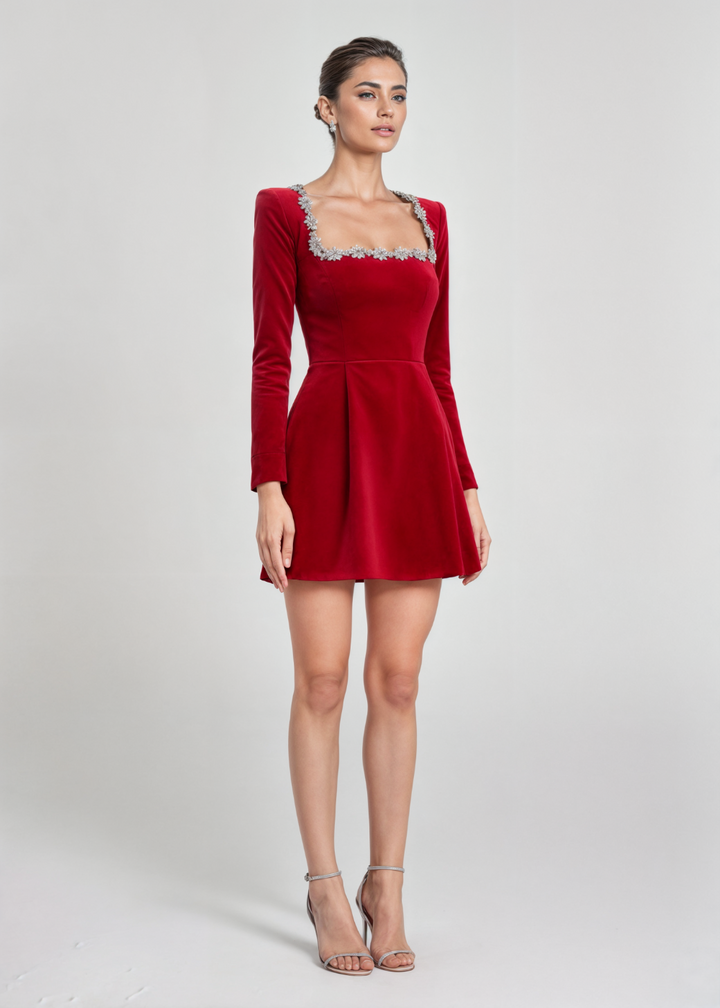 Violet | Robe Mini en Velours