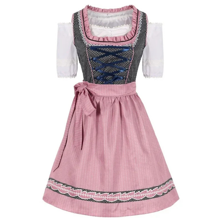 Robe Dirndl Rose Oktoberfest pour Femmes