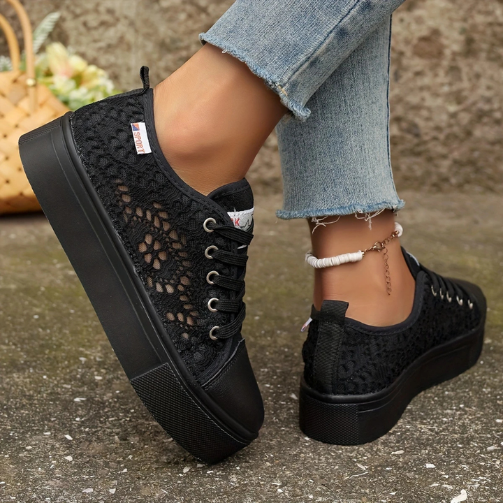 Baskets Élegantes à Lacets pour Femmes | Respirantes et Stylées