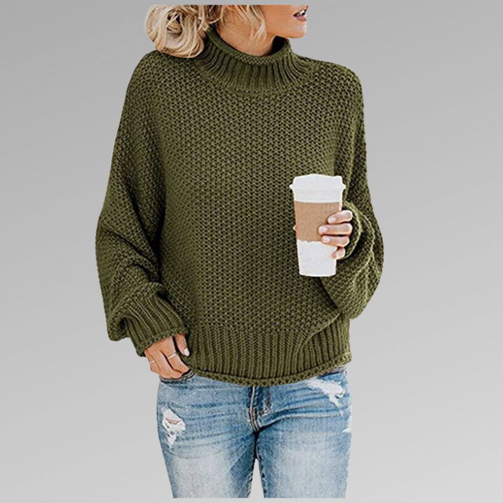 Pull en tricot confortable pour femmes | Col roulé