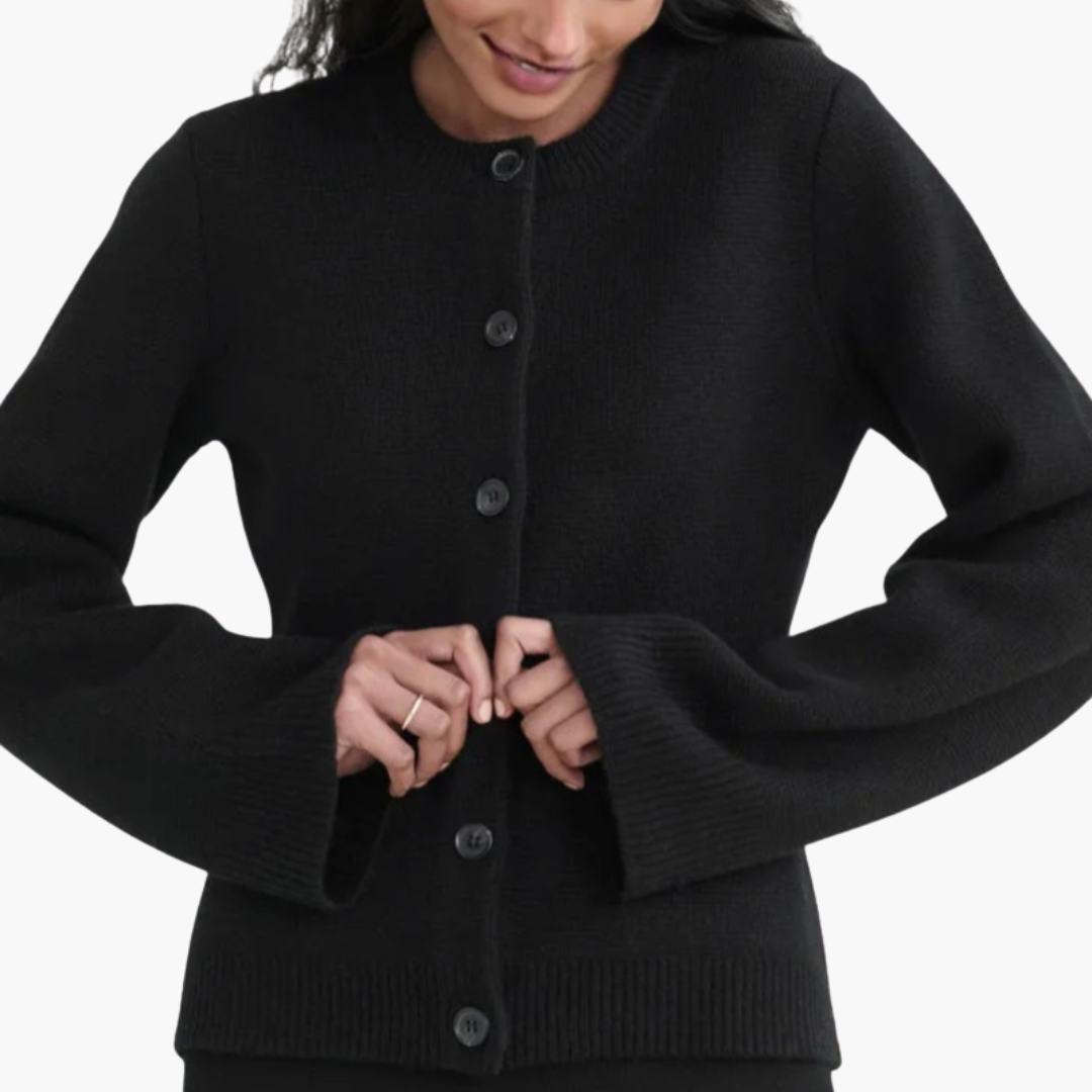 Gilet pour femmes avec boutons et col rond