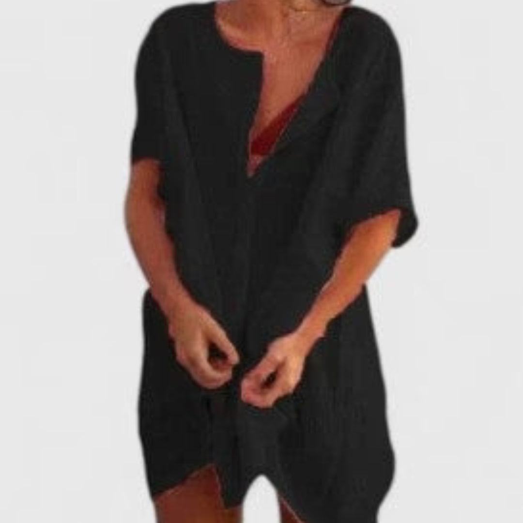 Sabina | Robe de Plage Décontractée à Boutons pour Femmes
