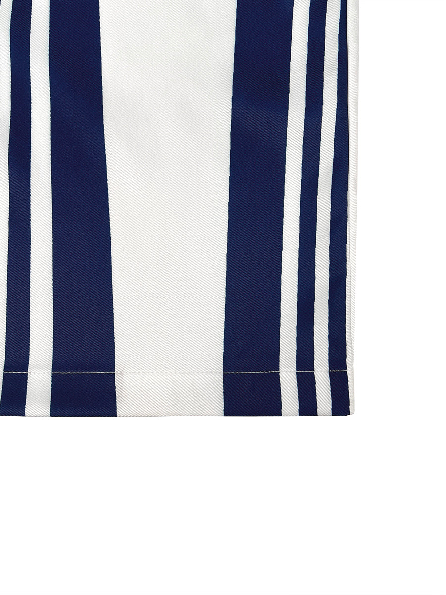 Pantalon taille haute, à jambes larges, sans ceinture, couleur contrastée