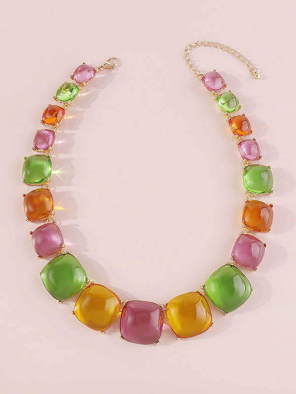Collier géométrique délicat