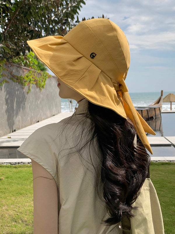 Chapeau pliable anti-UV à larges bords