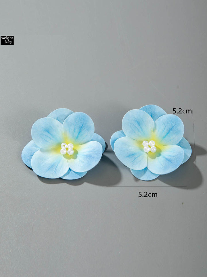 Boucles d'oreilles pendantes en forme de fleur