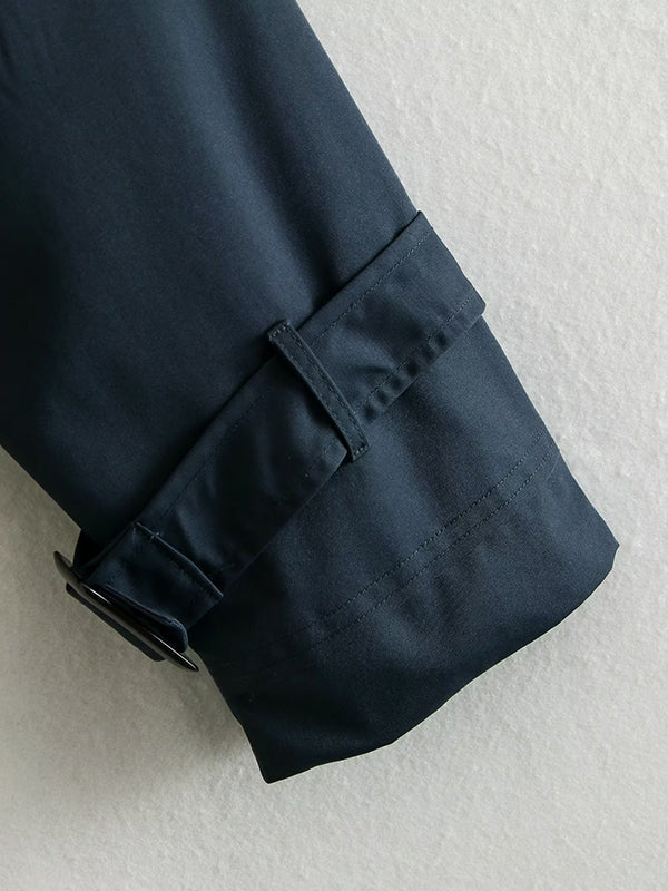 Veste ample à manches longues, à empiècements, à col revers