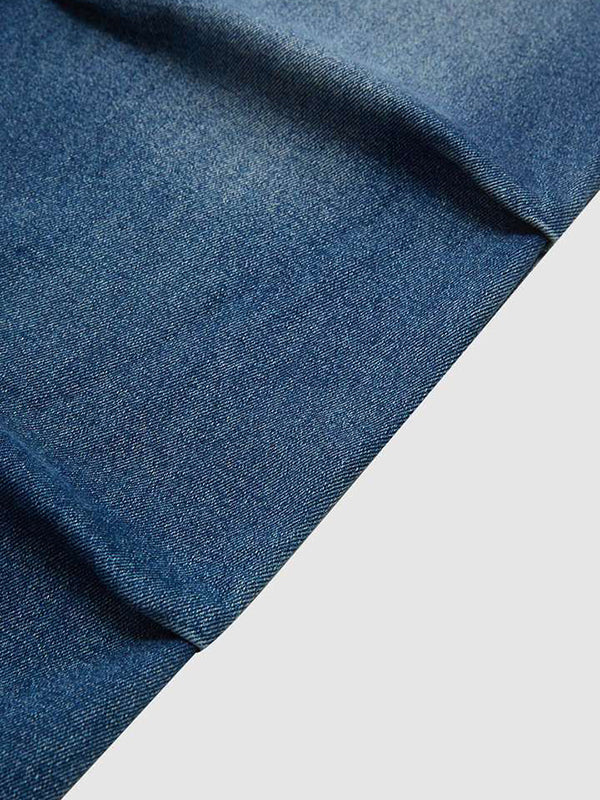 Jean ample taille haute, à cordon de serrage, à taille élastique, en dégradé