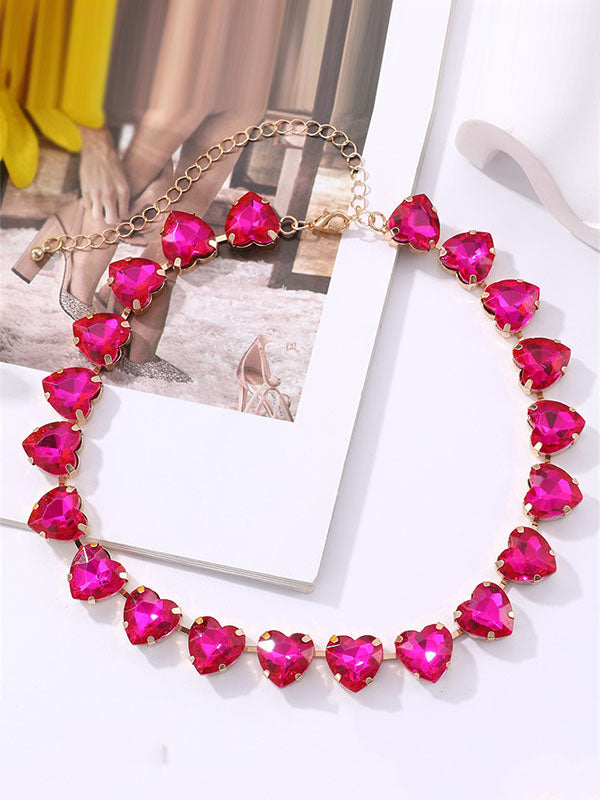 Collier à chaîne, à strass
