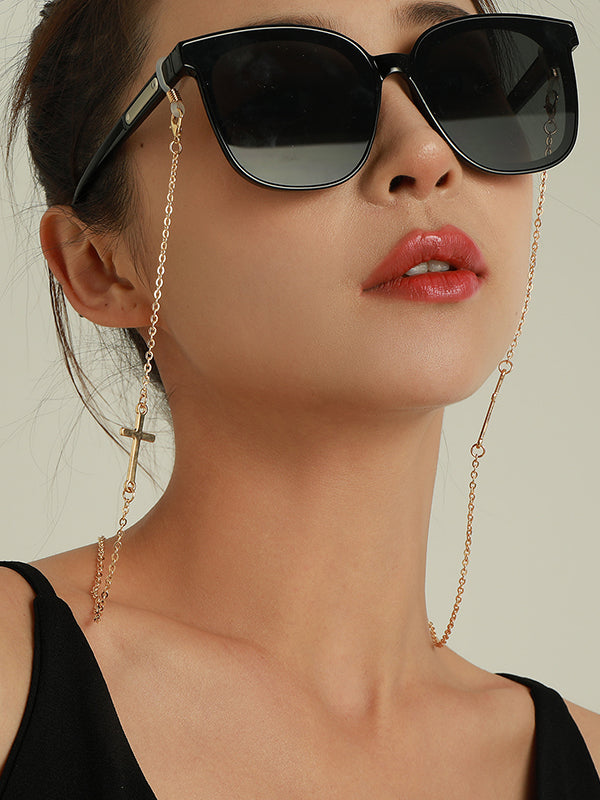 Accessoires de lunettes de soleil à chaînes croisées