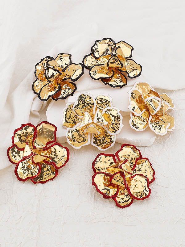 Boucles d'oreilles pendantes en forme de fleur