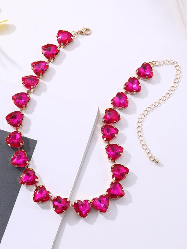 Collier à chaîne, à strass