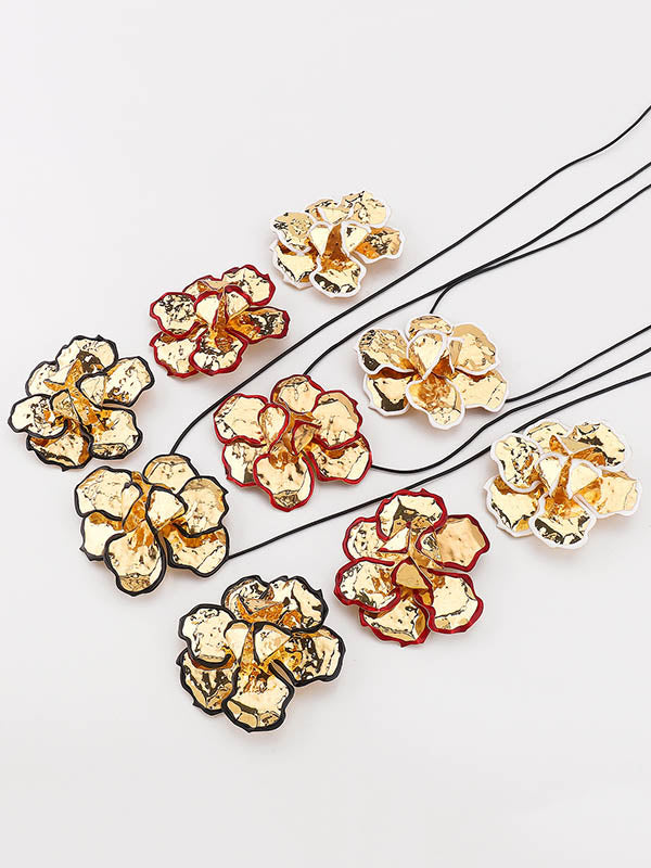 Collier noué en forme de fleur