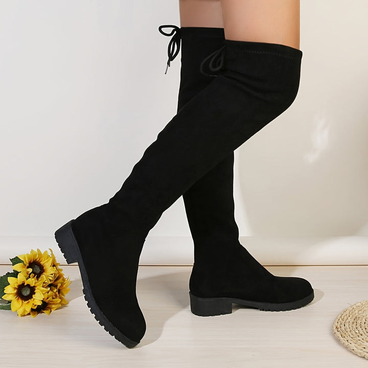 Bottes Overknee Femme | Enfilage avec talon bloc