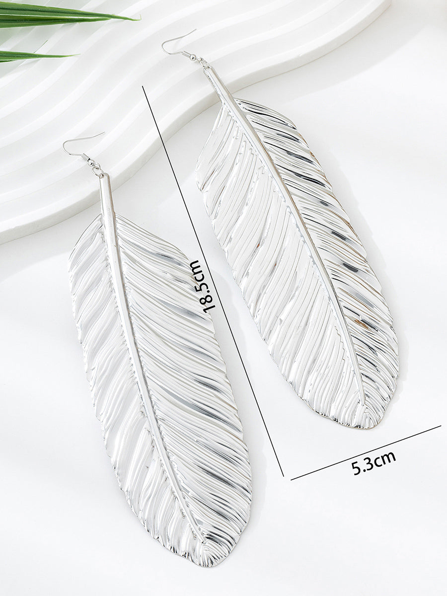 Boucles d'oreilles en forme de feuilles