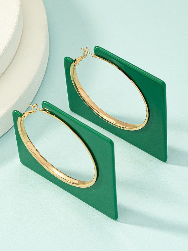 Boucles d'oreilles pendantes géométriques normcore