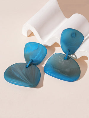Accessoires de boucles d'oreilles géométriques à coupe irrégulière
