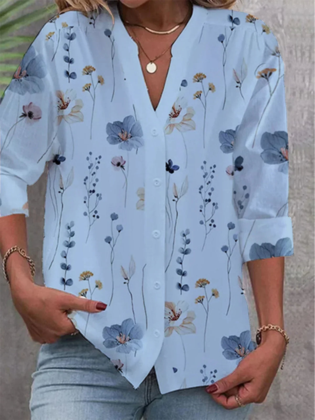 Chemisier à motif floral pour femmes
