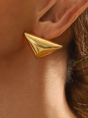 Boucles d'oreilles géométriques couleur unie