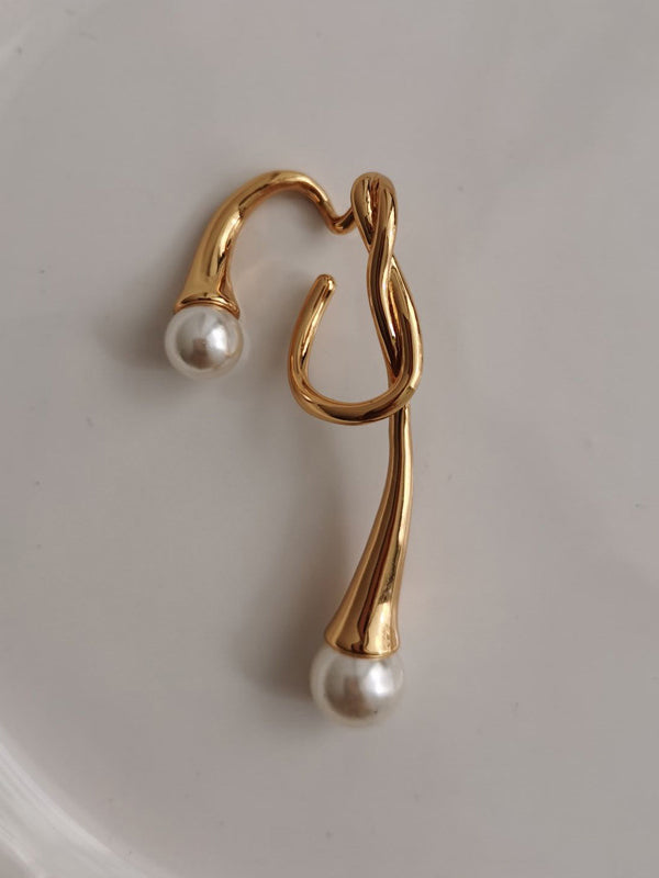 Clip d'oreille géométrique asymétrique Normcore