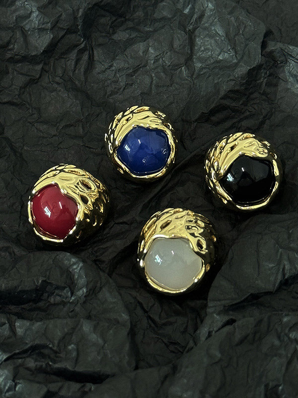 Bague géométrique brillante
