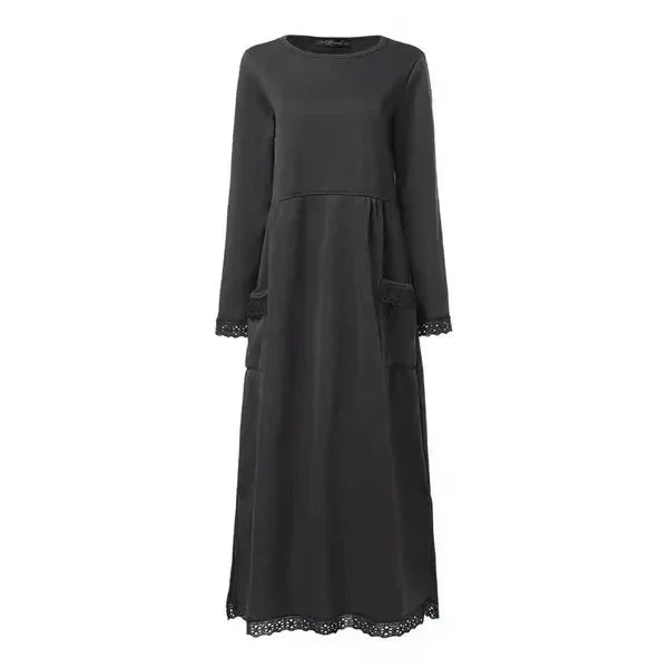 SVEA - ROBE LONGUE EN MAILLE AVEC UNE COUPE LÉGÈRE