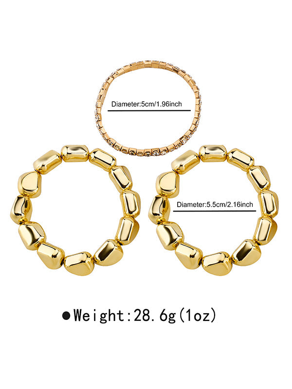 Bracelet géométrique normcore, à strass