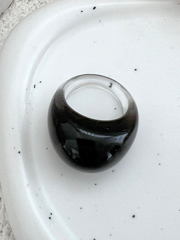 Bague géométrique transparente