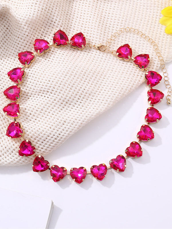 Collier à chaîne, à strass