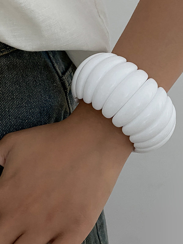 Bracelet géométrique couleur unie