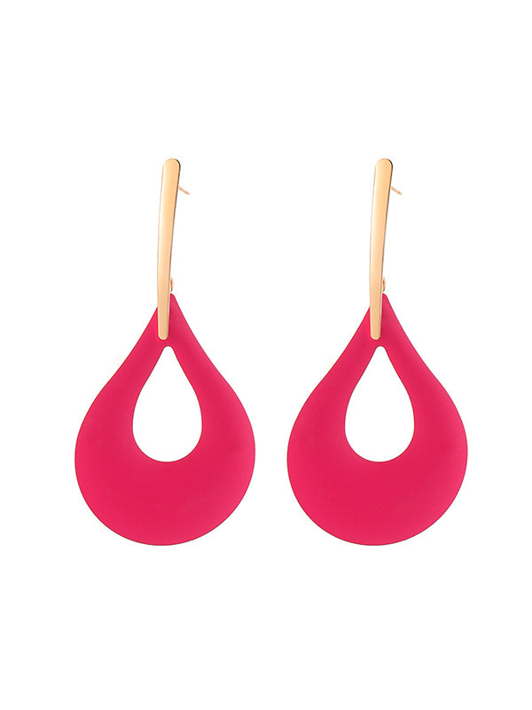 Boucles d'oreilles pendantes géométriques ajourées