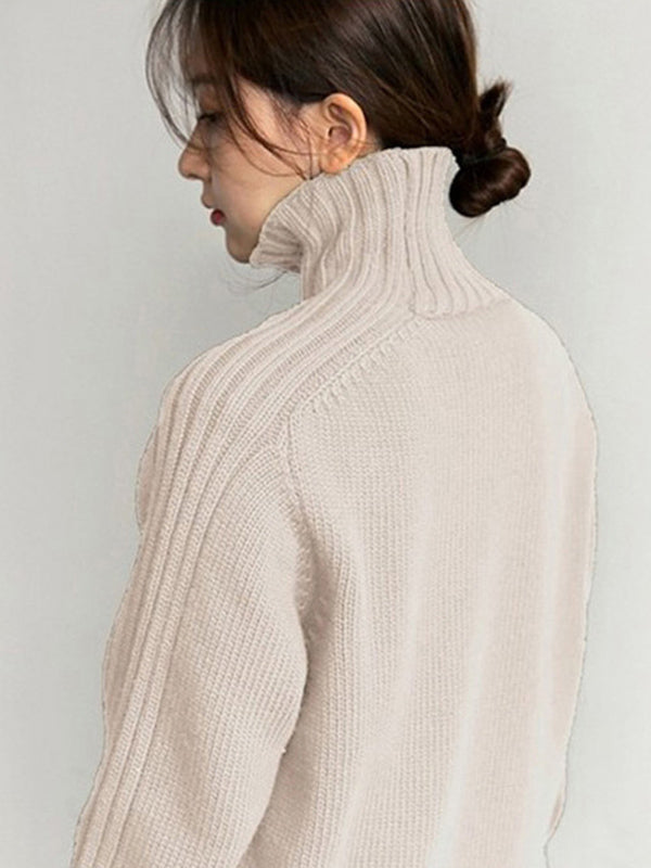 Pull simple à col roulé