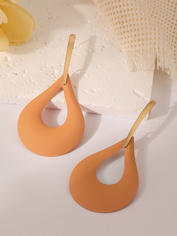 Boucles d'oreilles pendantes géométriques ajourées