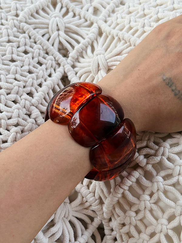 Bracelet géométrique brillant à coupe irrégulière