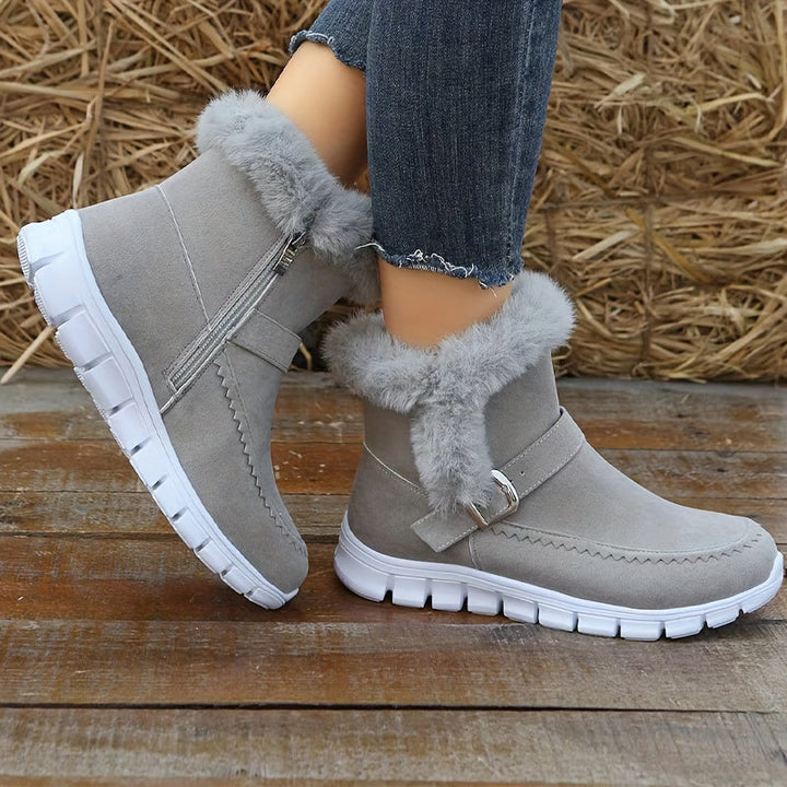 Bottes d'hiver femmes | Fermeture éclair latérale avec détail de sangle