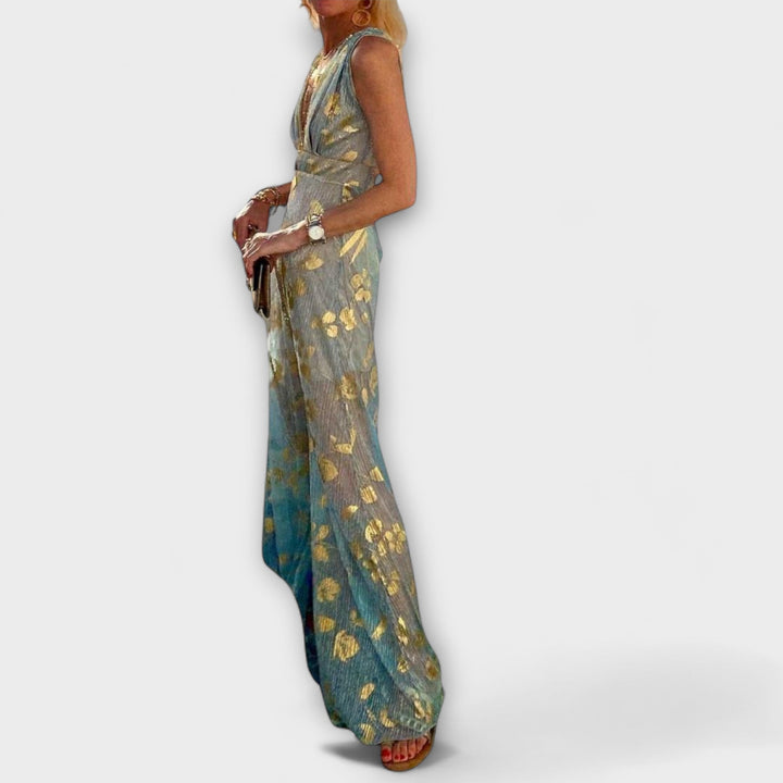 Almera – Robe maxi légère avec des reflets dorés