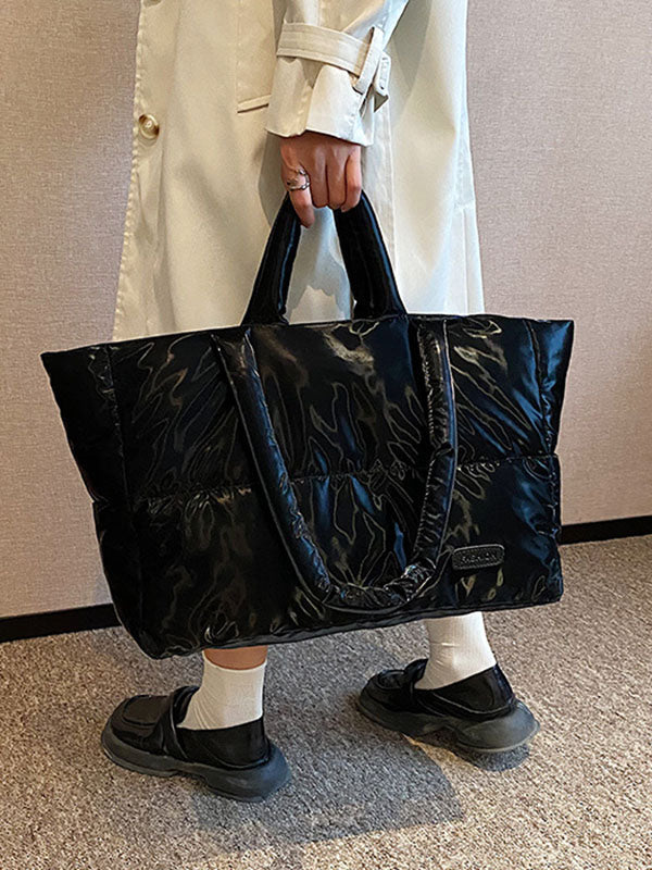 Sac cabas matelassé à empiècements
