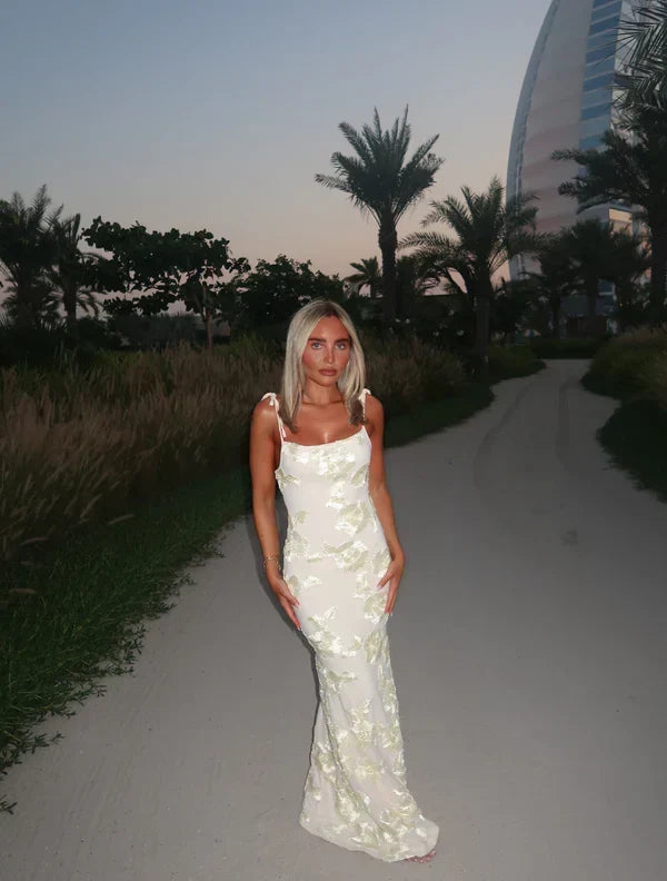 LILY - Robe maxi florale avec bretelles réglables