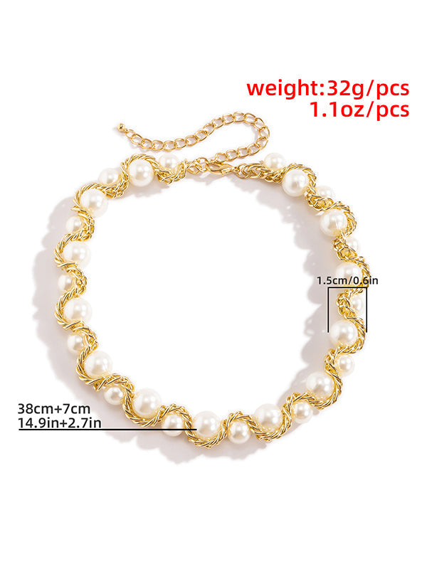 Collier géométrique à perles