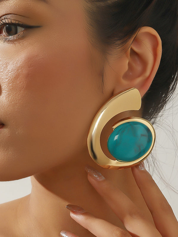 Boucles d'oreilles pendantes géométriques