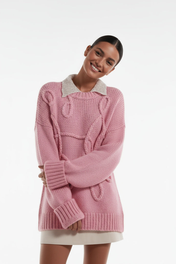 Sienna | Pull en tricot surdimensionné pour femmes avec col rond