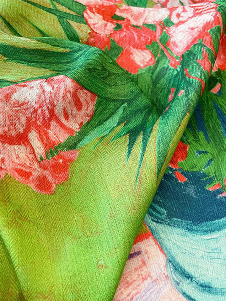 Écharpe à imprimé floral